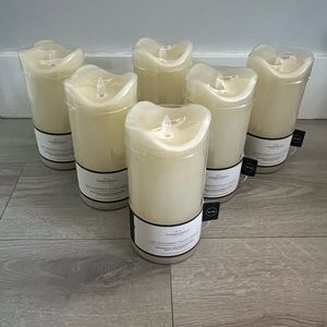 ThresHold Led Flickering Pillar Candle. 8in H x 4in dia. Each for $14
